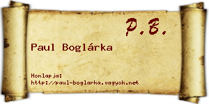 Paul Boglárka névjegykártya
